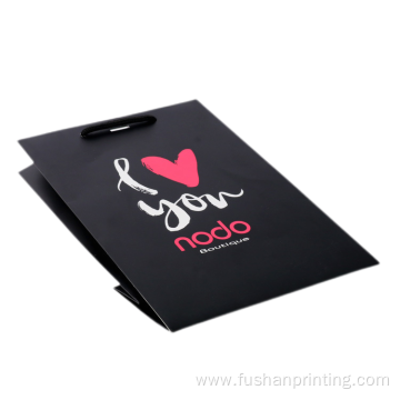 Fashionable Black Cosmetic Shopping Gift Paper Bag